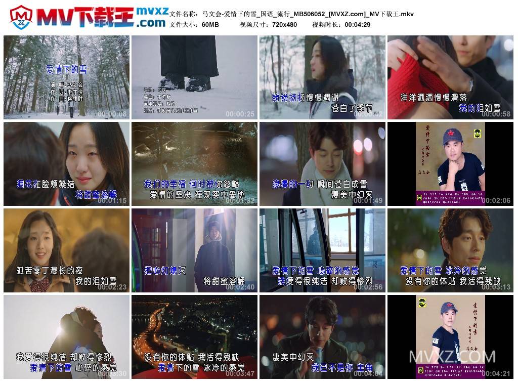 马文会-爱情下的雪_国语_流行_MB506052